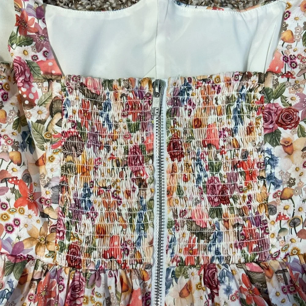 FOR LOVE & LEMONS THEODORA MIDI DRESS - PINK Size Medium - Picture 16 of 16